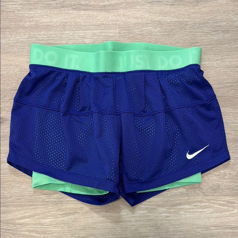 Nike Women's Blue and Green Shorts